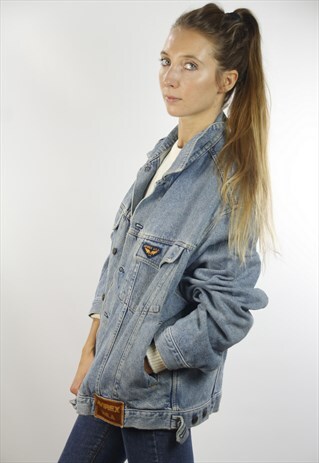 OVERSIZE JEAN JACKET / VINTAGE DENIM JACKET / GRUNGE JACKET
