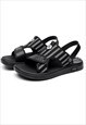 Retro sandals edgy high fashion chunky sole outdoor shoes