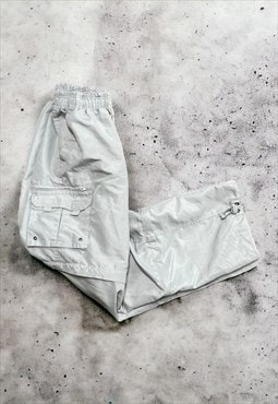 Mens Vintage Y2K Baggy Grey Cargo Pants 