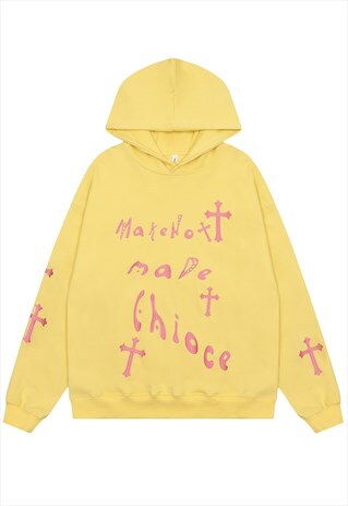 Graffiti hoodie paint scribble pullover cross print jumper 