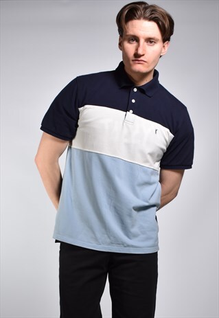 2000S YVES SAINT LAURENT YSL COLOUR BLOCK POLO SHIRT
