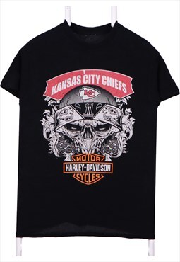 Vintage 90's Harley Davidson T Shirt Kansas City Chiefs