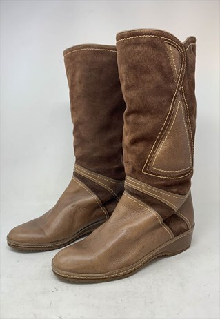 COMFORT SUEDE LEATHER BOOTS BROWN
