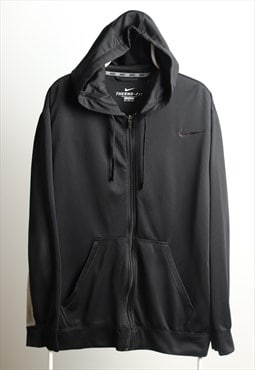 Vintage Sportswear Nike Hooded Track Jacket Black Grey