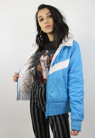 VINTAGE NIKE PADDED BLUE SPORTS JACKET