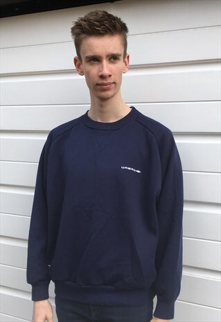 MENS VINTAGE RARE 80S UMBRO SWEATSHIRT FESTIVAL BLUE JUMPER