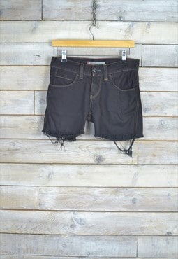 Vintage LEVIS 511 Cut Off Denim Shorts Black W28 BR1207