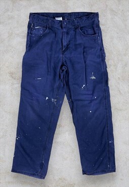 Vintage Carhartt Jeans Blue Paint Splatter W36 L32