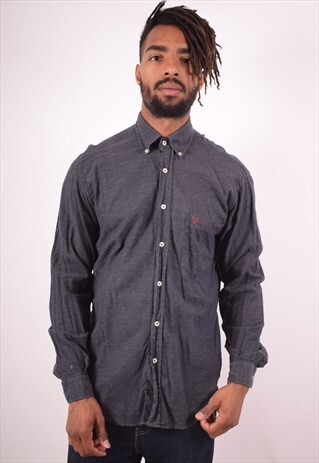AVIREX MENS VINTAGE SHIRT SMALL GREY 90S