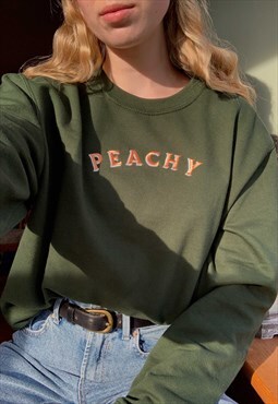 Peachy Embroidered Sweatshirt