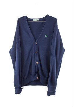Vintage Fred Perry Cardigan in Blue L