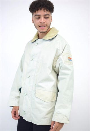 VINTAGE 90S HENRY LLOYD CREAM MINT GREEN JACKET