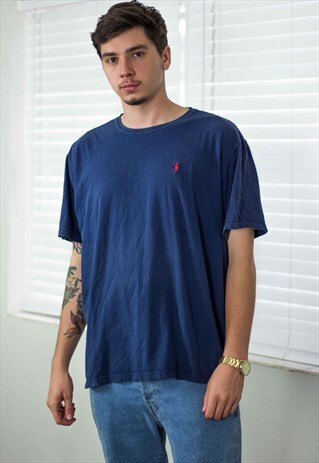 VINTAGE POLO RALPH LAUREN T-SHIRT LOGO 90S XL 7.1