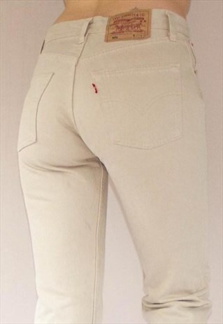 VINTAGE BEIGE 501 BOYFRIEND JEANS