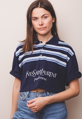 YSL BOXED CROP POLO
