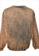 VINTAGE BROWN PRINTED SWEATSHIRT - L