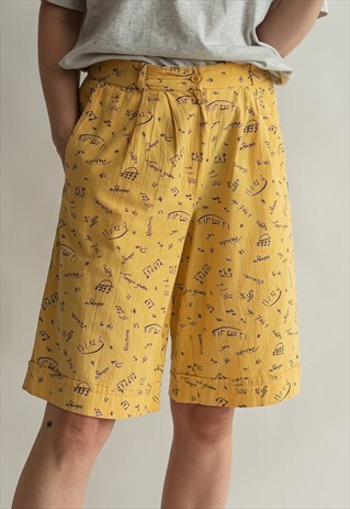 VINTAGE 70S PATTERNED FESTIVAL MIDI SHORTS