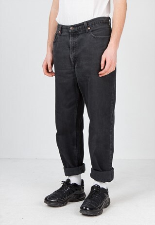 VINTAGE BLACK LEVI'S 726 02 FIT DENIM JEANS