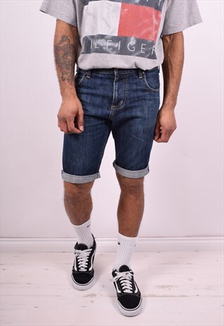 CARHARTT MENS VINTAGE DENIM SHORTS W30 BLUE 90'S