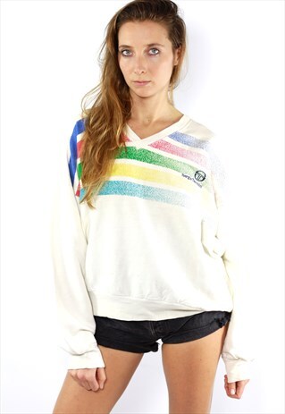WHITE SWEATSHIRT SERGIO TACCHINI VINTAGE JUMPER