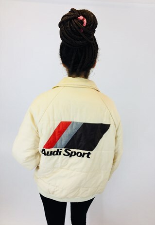 VINTAGE 80S AUDI SPORT EMBROIDERED RACE JACKET