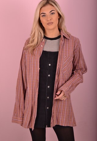 PINK CHECK FLANNEL SHIRT GRS1189