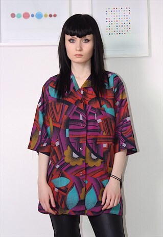 80S ABSTRACT COTTON SHIRT