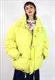Vintage 80's Head Oversize Puffer Jacket in Yellow Large