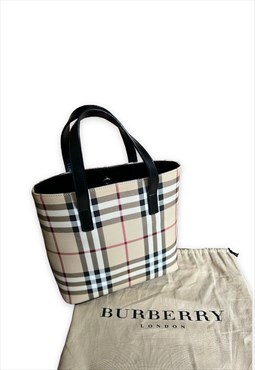 Burberry bag beige nova check handbag pouchette purse