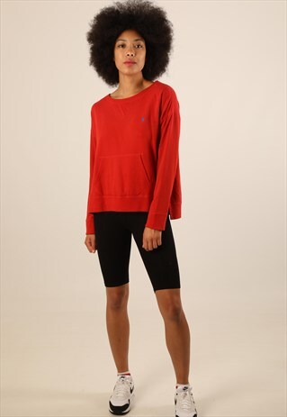 VINTAGE RALPH LAUREN EMBROIDERED LOGO SWEATSHIRT