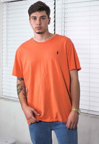 VINTAGE POLO RALPH LAUREN T-SHIRT LOGO 90S XL 6.9