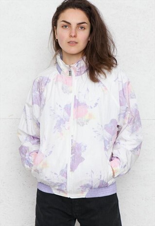 VINTAGE WHITE PURPLE SERGIO TACCHINI JACKET