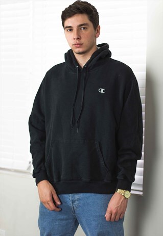 VINTAGE CHAMPION HOODIE SWEATSHIRT LOGO 90S L 21.1