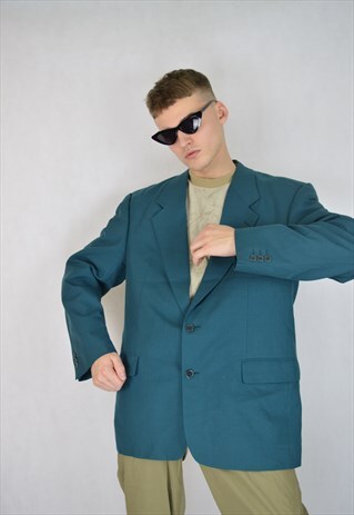 VINTAGE BLUE OVERSIZE RAVE BLAZER