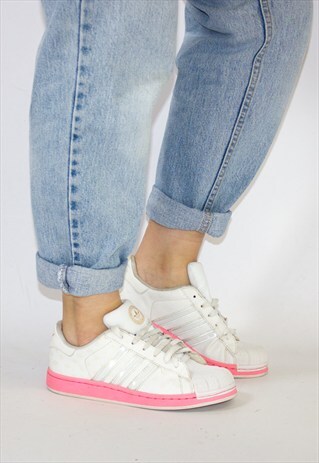 RETRO ADIDAS PINK & GOLD SUPERSTARS UK 5