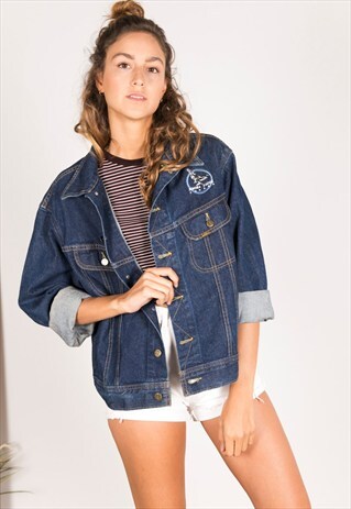 VINTAGE 80S LEE PATCHED DENIM JACKET / R131