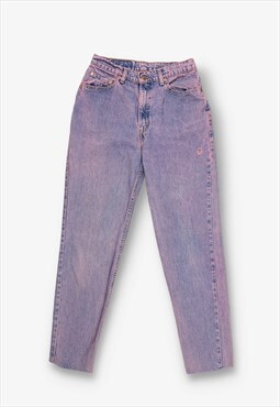 Vintage 80s Levi's 512 Raw Hem Mom Jeans Pink W28 BV19348 