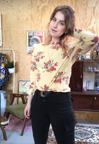 VINTAGE 90S FLOWER PRINT LONGSLEEVE