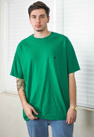 VINTAGE POLO RALPH LAUREN T-SHIRT LOGO 90S XL 8.7