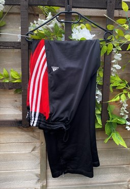 Vintage Adidas 2006 red & black tracksuit bottoms large 