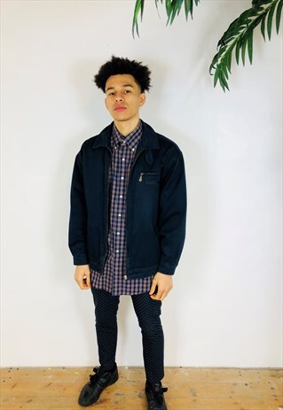 NAVY BLUE KICKERS HARRINGTON JACKET