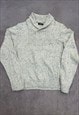 CHAPS KNITTED JUMPER SPECKLED PATTERNED CHUNKY KNIT SWEATER