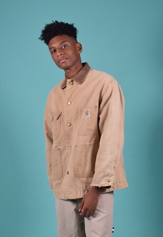 VINTAGE CARHARTT TAN CANVAS JACKET