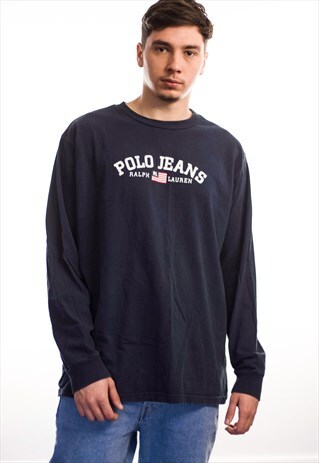 VINTAGE POLO RALPH LAUREN BIG LOGO T-SHIRT 90S XL 10.8