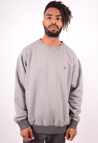 NIKE MENS VINTAGE SWEATSHIRT JUMPER XL GREY 90S