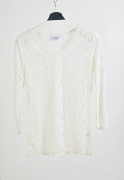 Vintage 00s lace top in white