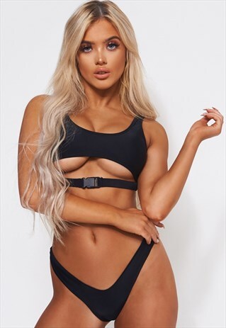 GRECO BLACK BUCKLE BIKINI