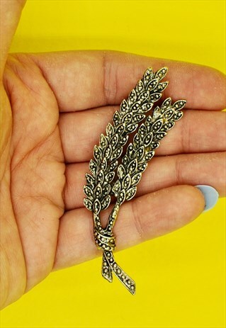 40S LEAF BROOCH BOHO STATEMENT VINTAGE JEWELLERY