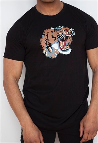 WILD TIGER SCOOP HEM TEE