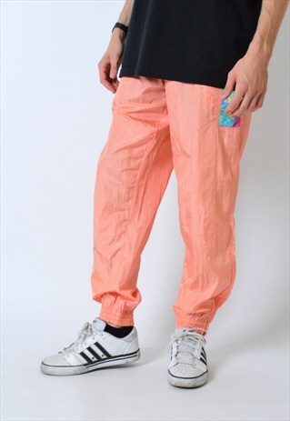 VINTAGE 80S PASTEL PEACH SHELL PANTS